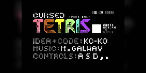 Cover image for Cursed Tetris for the Commodore 64