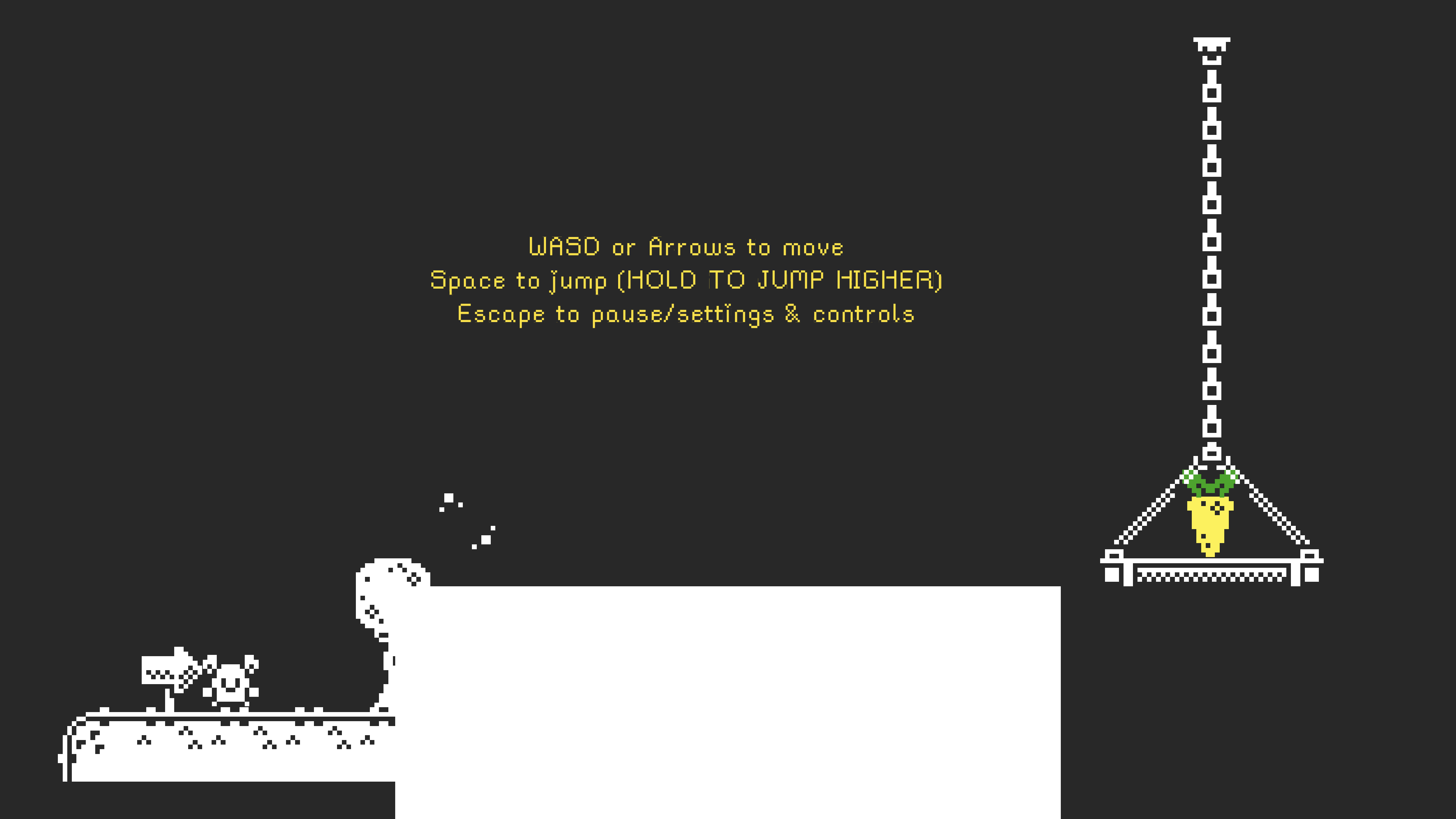 An odd white rectangle covers the screen