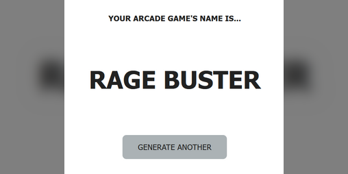 Cover image for Arcade Game Name Generator