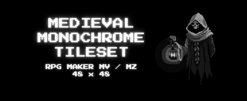 MEDIEVAL MONOCHROME TILESET (RPGMaker MV / MZ)