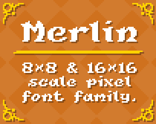Merlin Pixel Font Family by MattWalkden