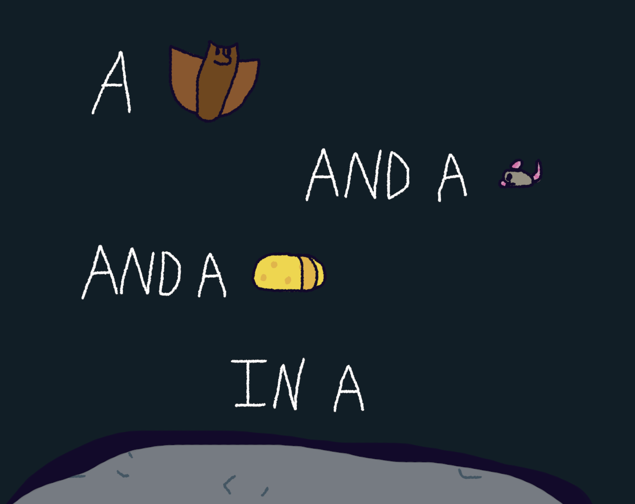 Cover image for A Bat and a Mouse and a Cheese in a Cave