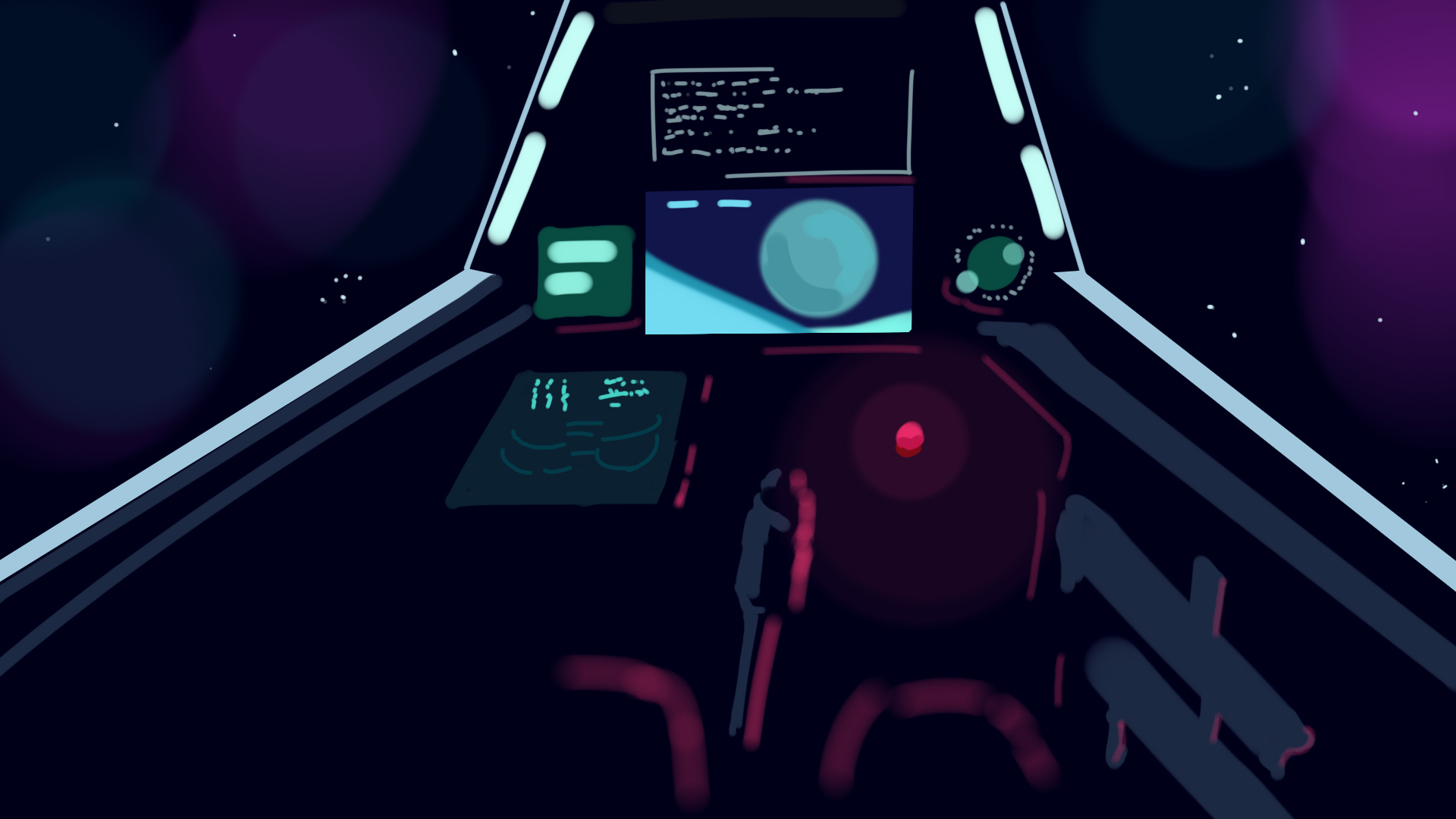 Spaceship crashed. Find a way from deep dark