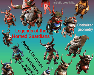 Legends of the Horned Guardians 3D Model