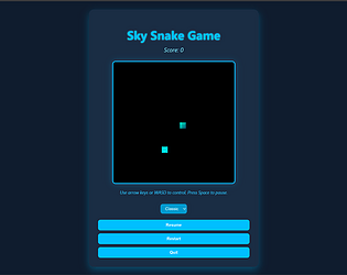 Sky Snake Game | HTML, CSS, JS | ARCADE GAME