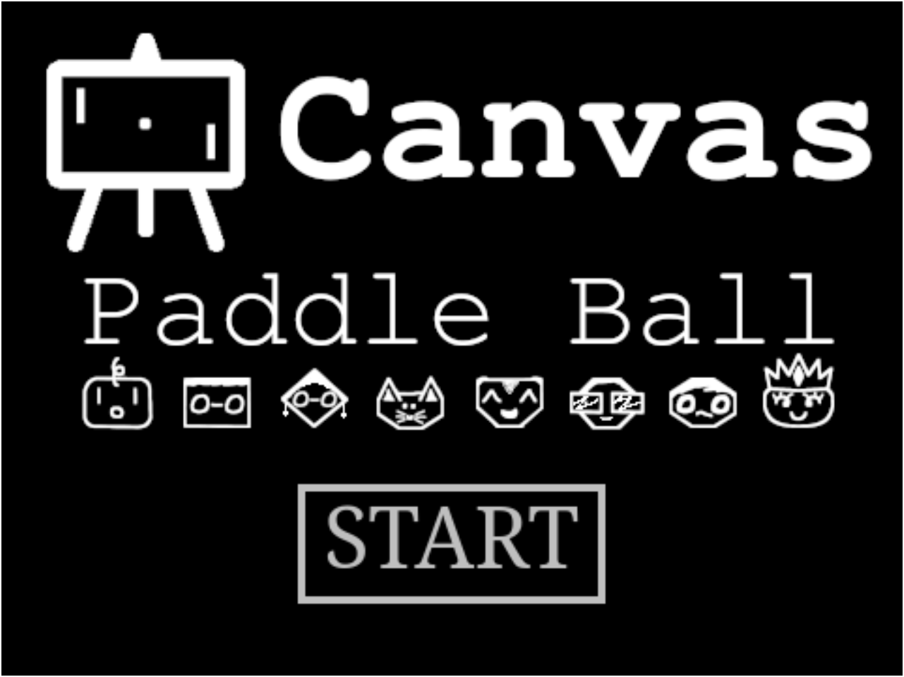 Canvas Paddle Ball by caffeinatedcpu
