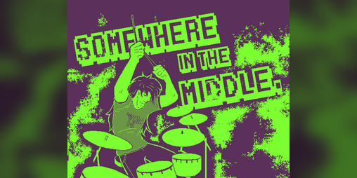Cover image for Somewhere in the middle.