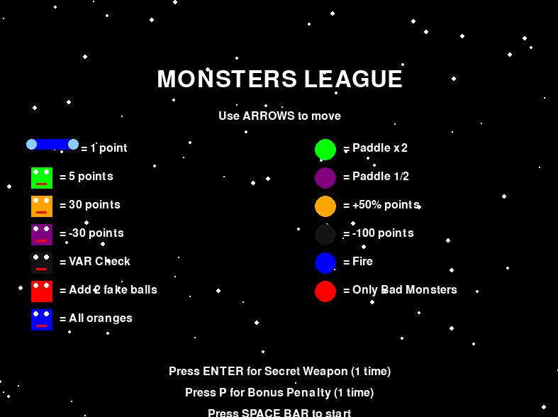 Starting Menu