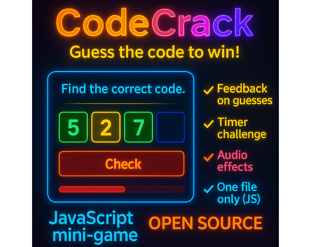 🔐 CodeCrack: The One-File JavaScript Challenge to Outsmart the Lock! by ...