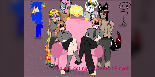 Cover image for Kawaii dating sim 2000 XP nyah