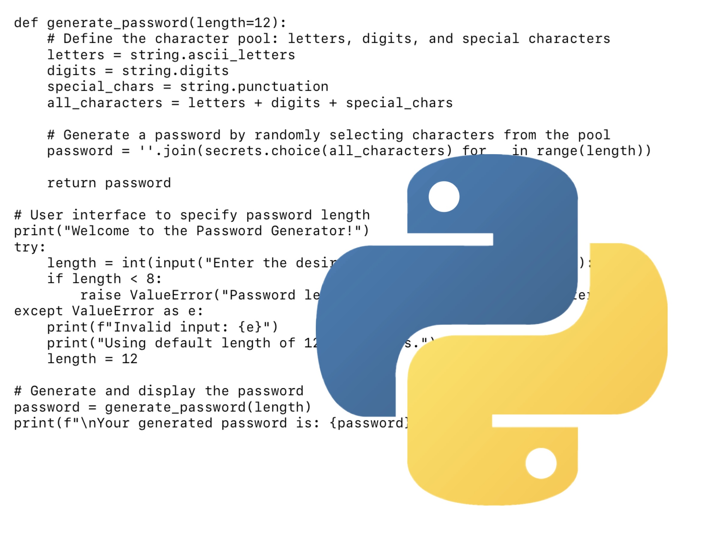 Generator of password by aloud