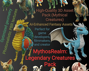 MythosRealm: Legendary Creatures Pack 3D Model