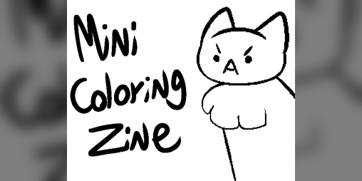 Cover image for Mini Coloring Zine: Kitties to Relax To