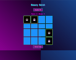Cyberpunk Memory Match