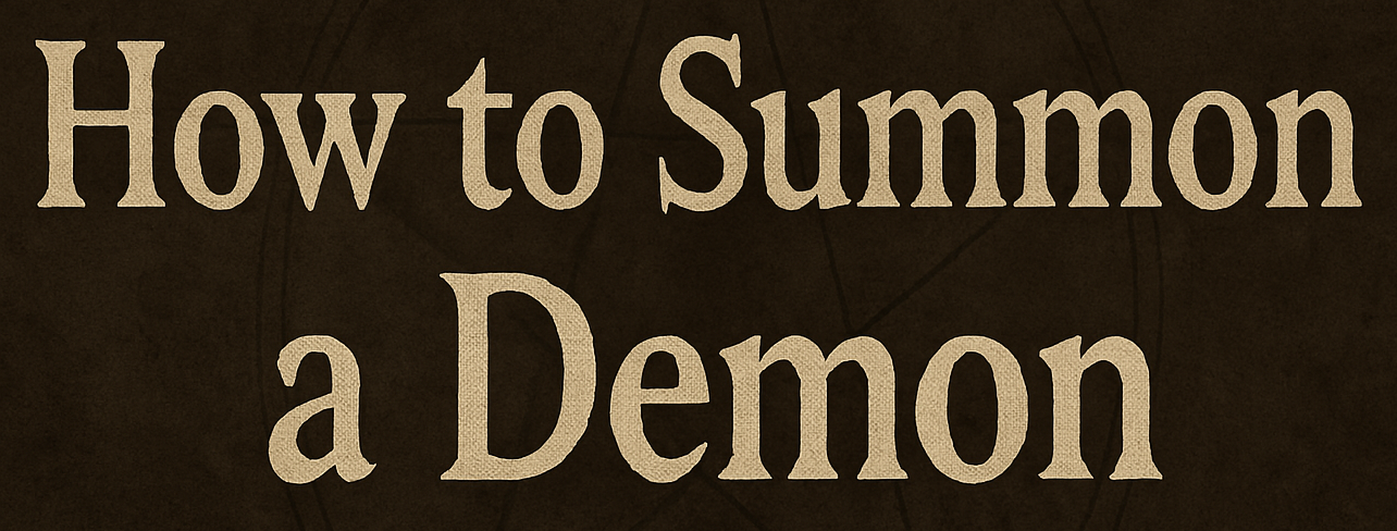 How to Summon a Demon