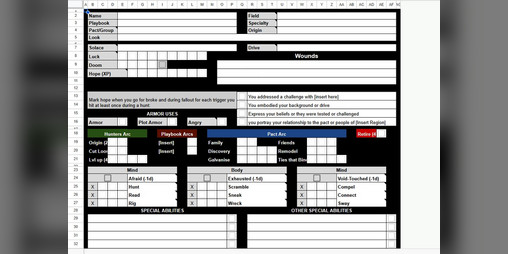 Cover image for Bump in the Dark Spreadsheet Template