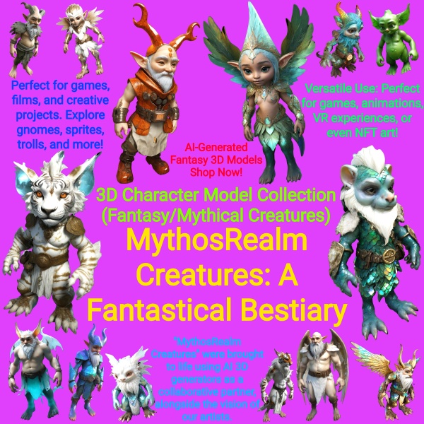 MythosRealm Creatures: A Fantastical Bestiary 3D Model by Factex@Lab