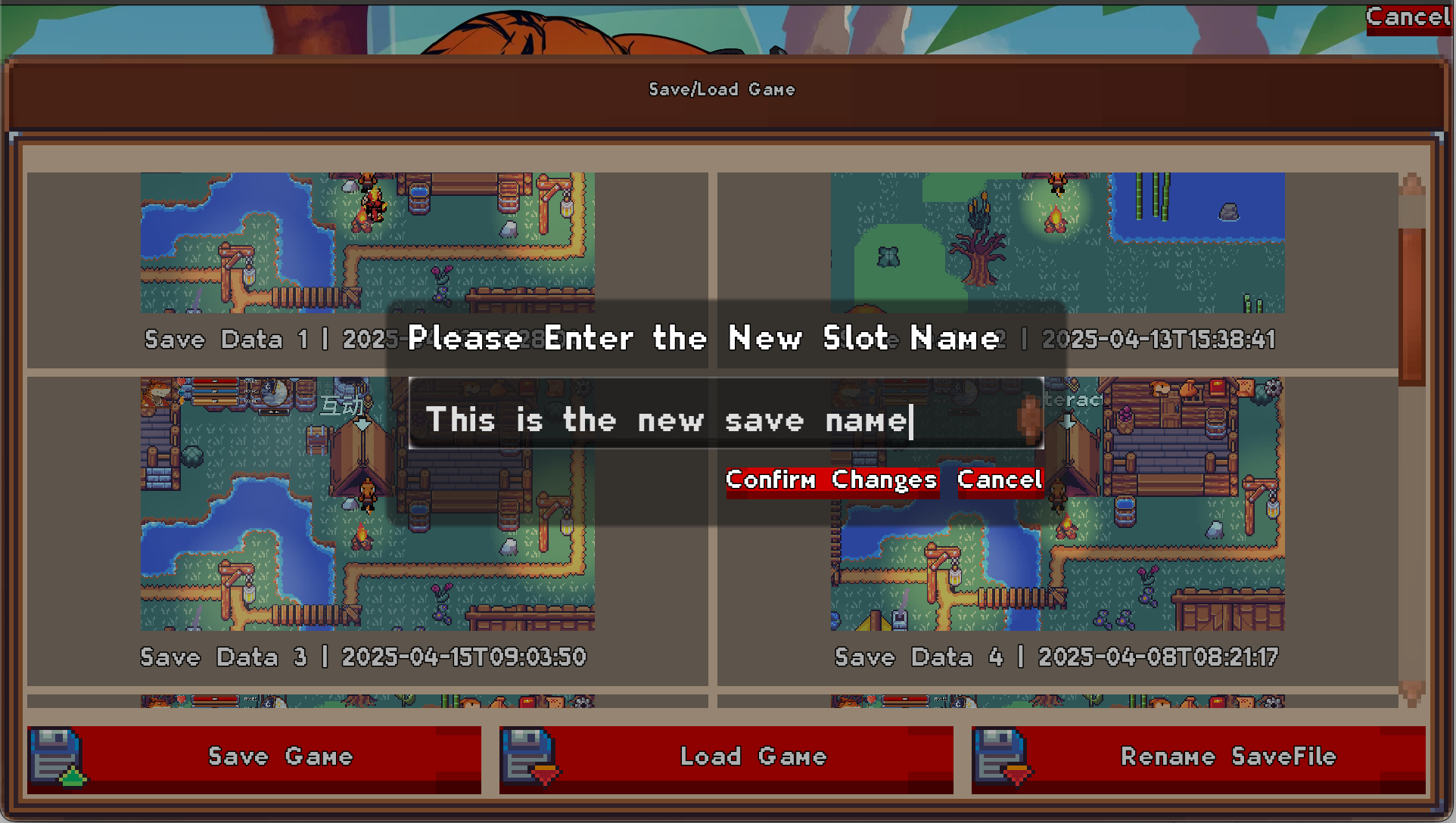 Improved Save Load UI