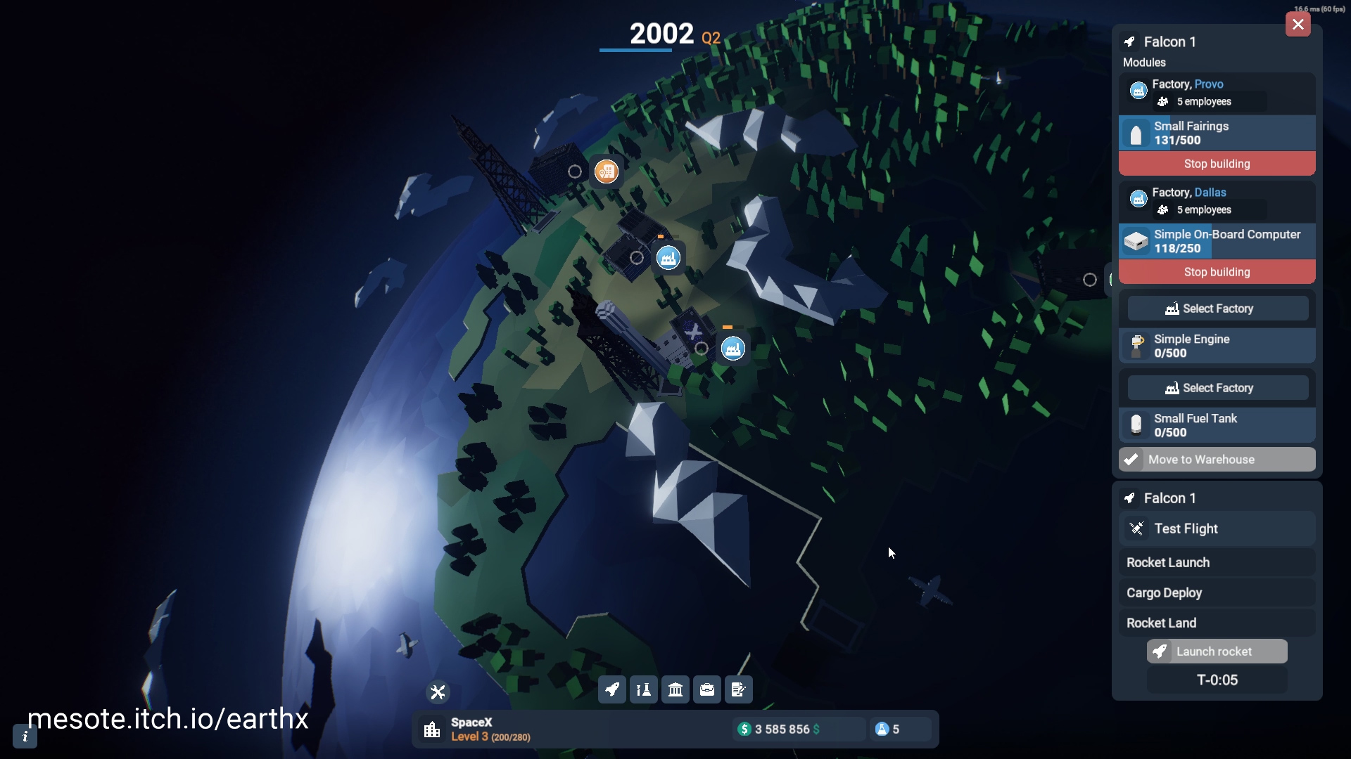 Earthx Spacex Tycoon Has Now A Demo Release Announcements