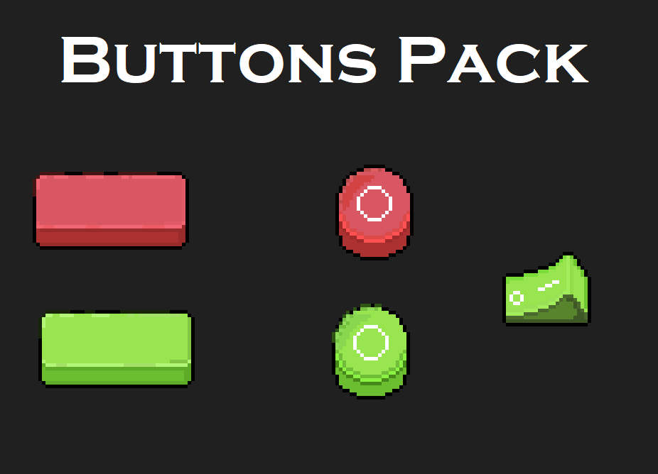Join Button Pixel Buttons Pack - PixelArt Colorfull by Kier PixelArt