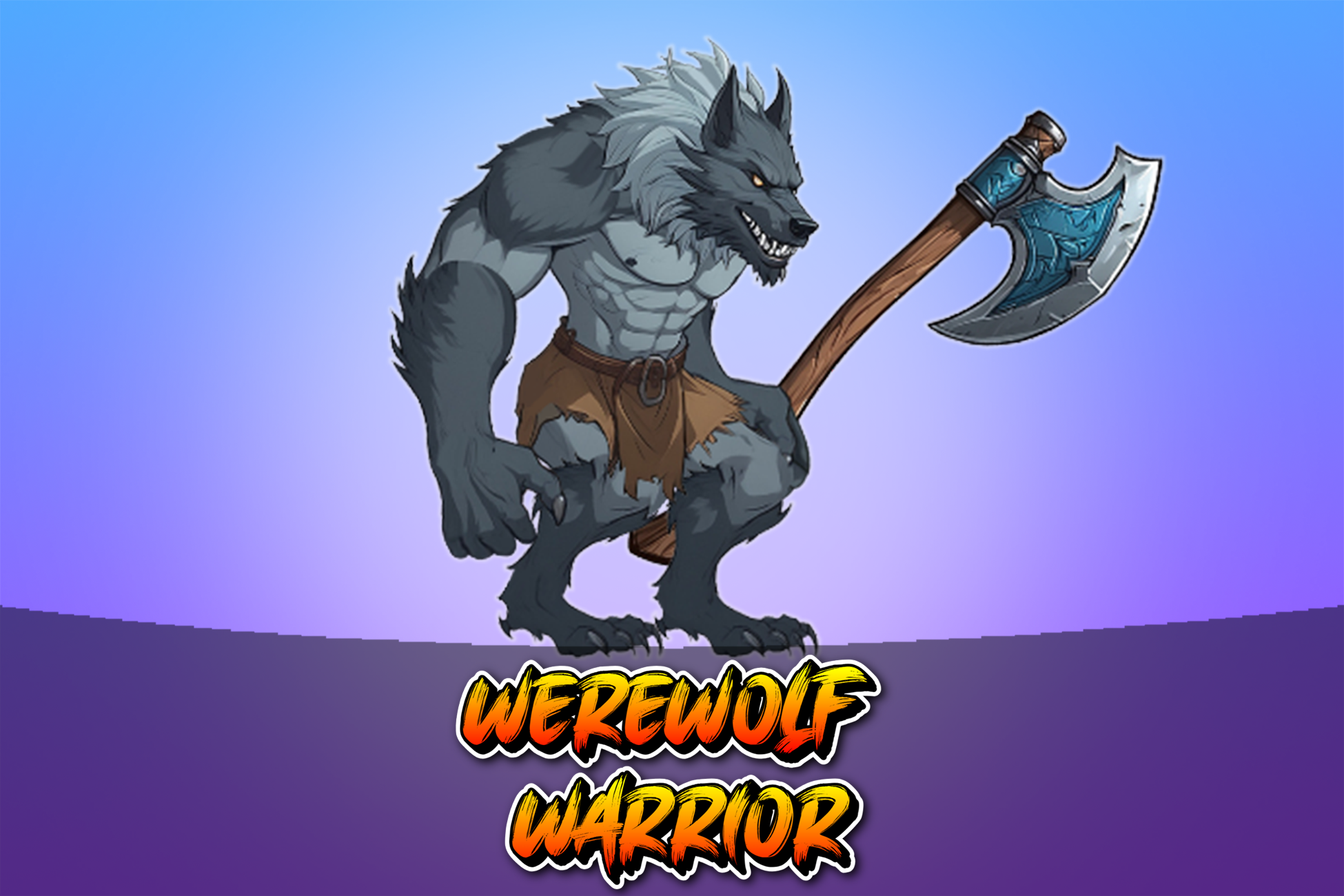 Werewolf Warrior - 2D Animated Character (Spriter)