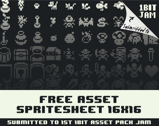 One Bit Assets 1-bit assets for fantasy games (Asset Pack) by Boldo boldin