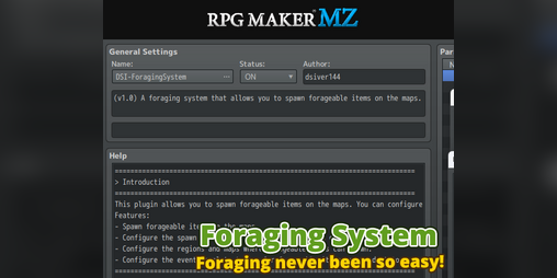 Cover image for RPG Maker MZ - Foraging System v1.1