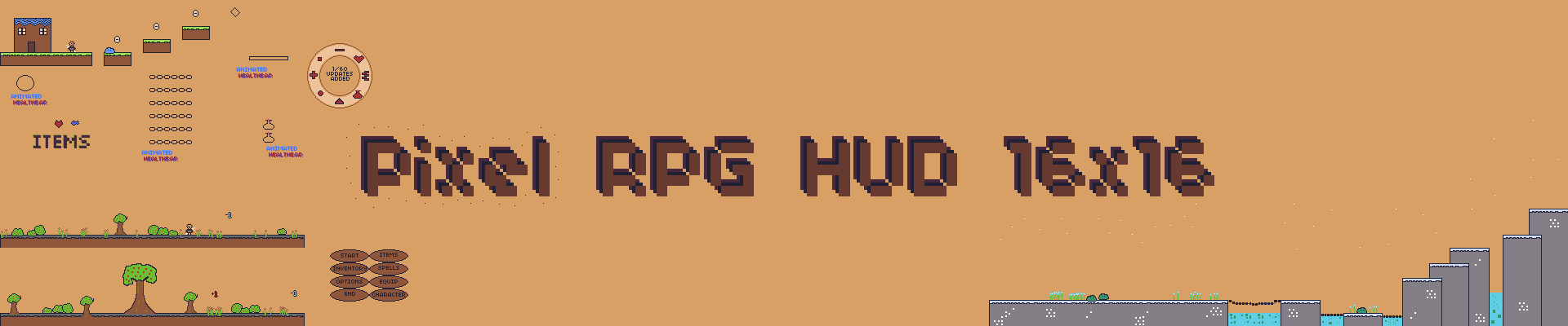 MELVIN'S ESSENTIAL RPG HUD 16x16 UI PACK