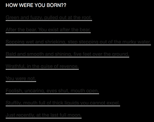 HOW WERE YOU BORN??