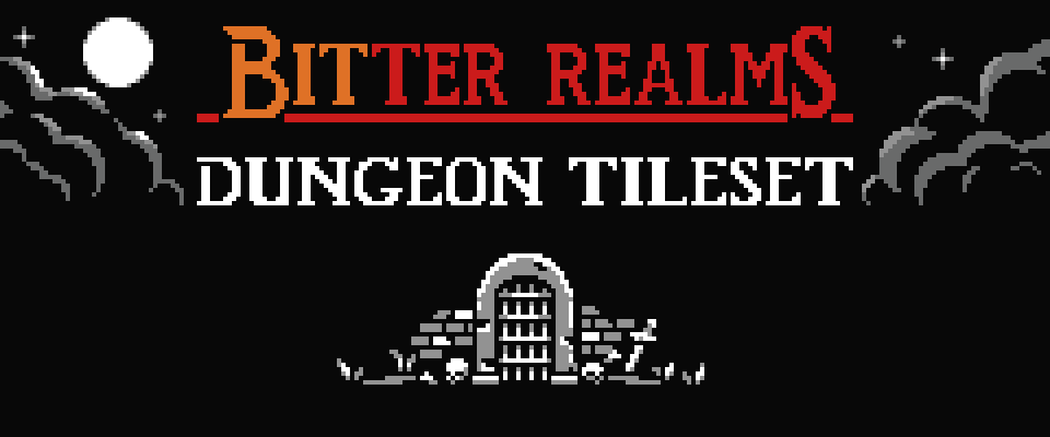 1-Bit Dungeon Tileset - Bitter Realms (16px)