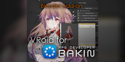 Cover image for VRoid for RPG Developer BAKIN (Blender Addon)