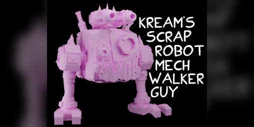 Cover image for 3D Printable: Scrap Robot Mech Walker