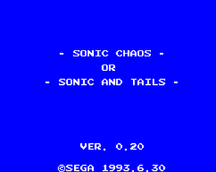 Sonic Chaos - Sega Master System (June 30, 1993 prototype)