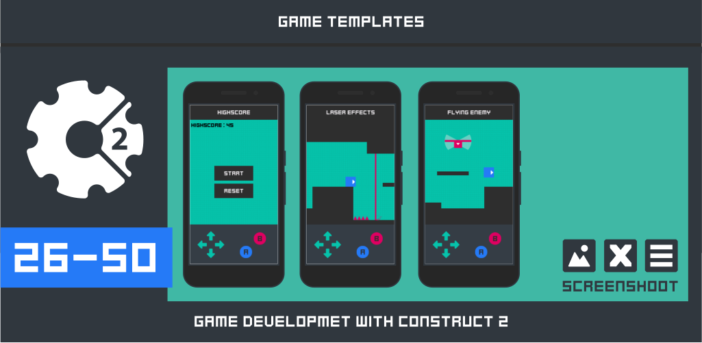 Construct 2: 26-50 Game Templates