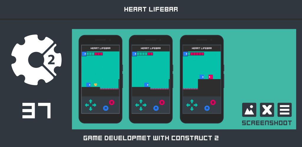 Construct 2: Heart Lifebar