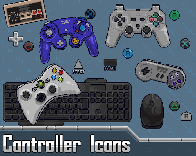 Controller and Keyboard Icons by Jestan