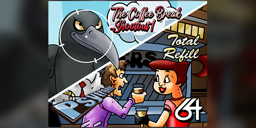 Cover image for The Coffee Break Shootout / Total Refill (C64)
