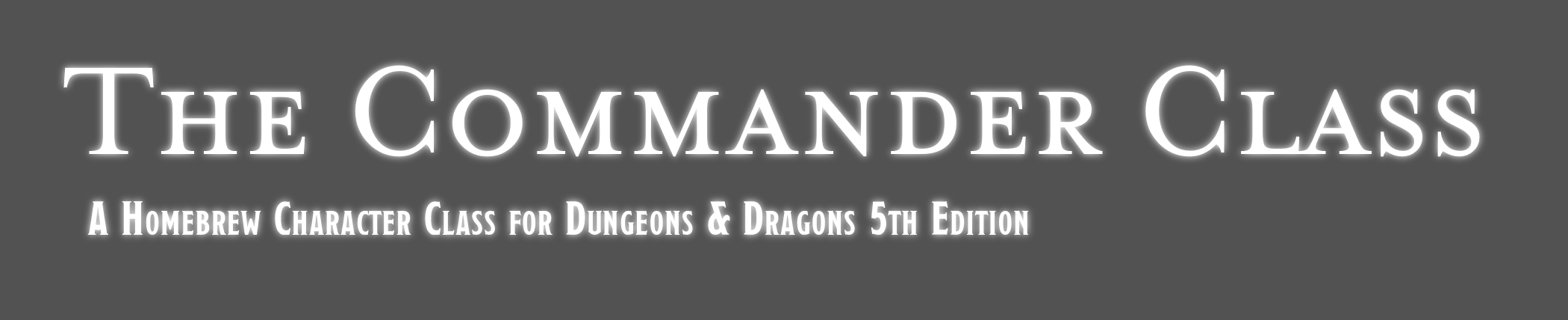 Commander Class DnD 5e