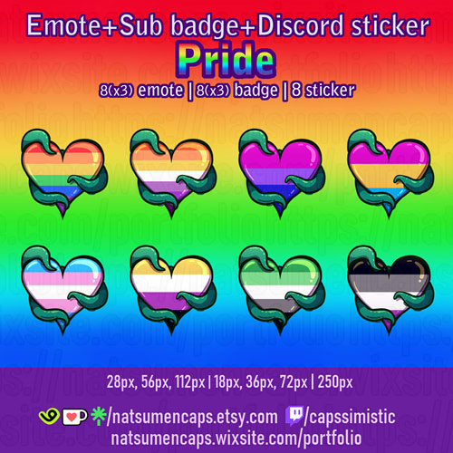 Pride - Pre-made emote + bit/sub badges