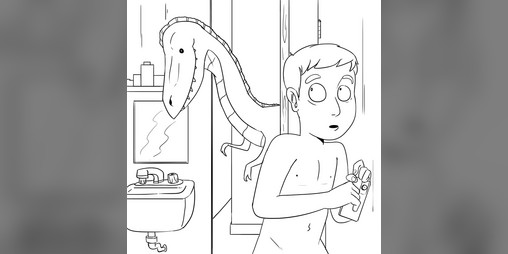 Cover image for Oh No! There's A Dinosaur In Your Bathroom!