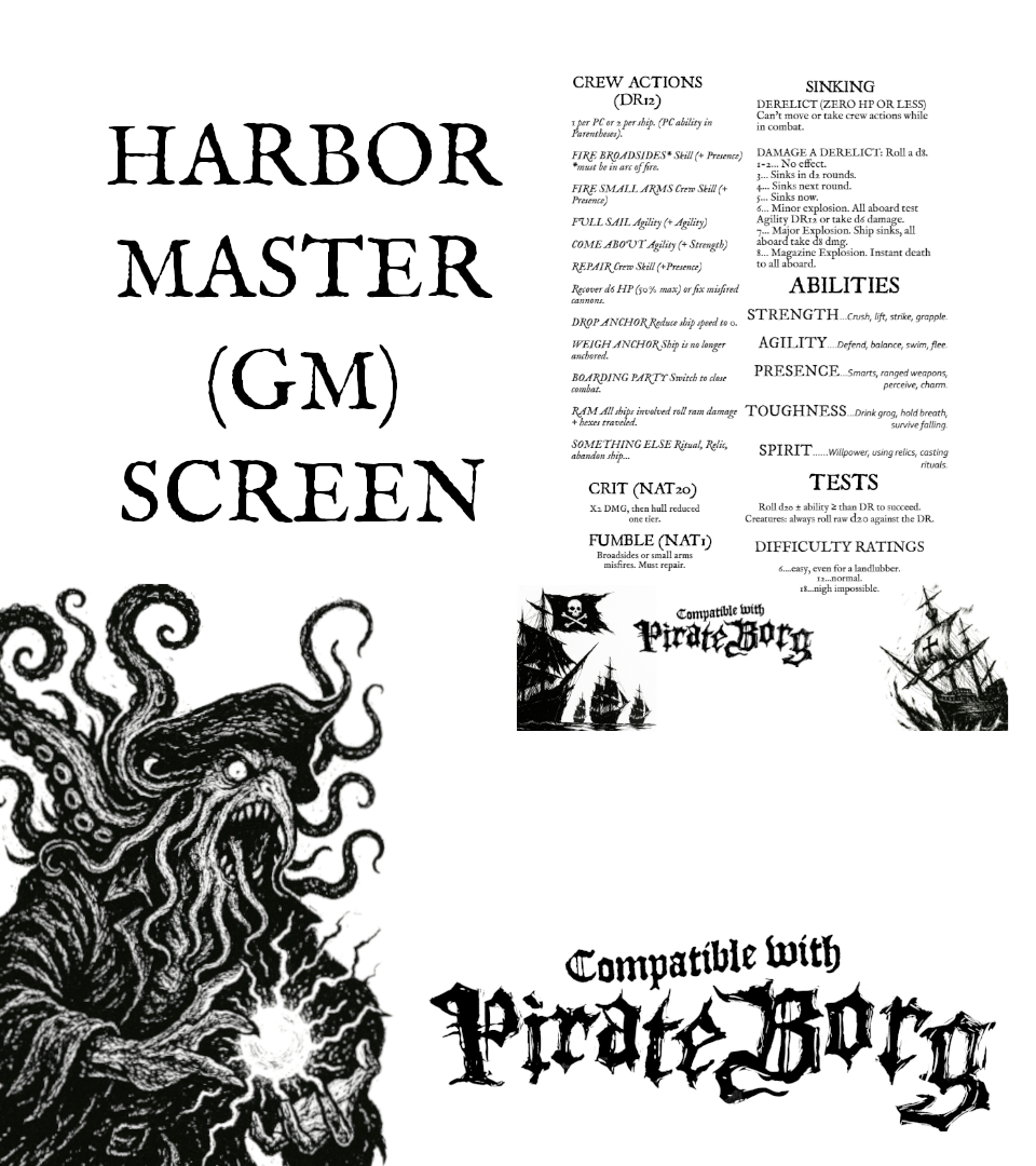 Pirate Borg  Harbor (GM) Master Screen