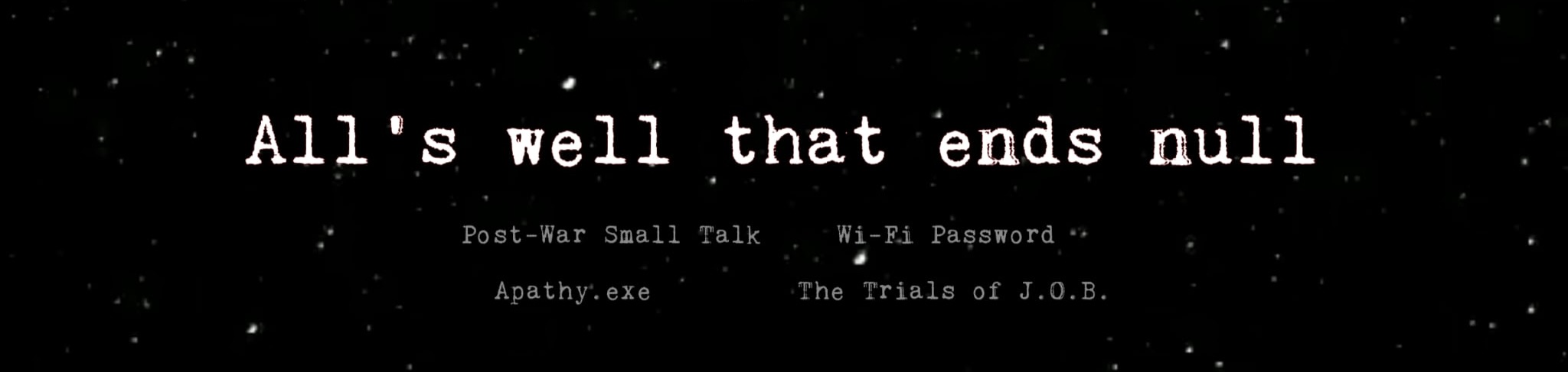 All´s well that ends null