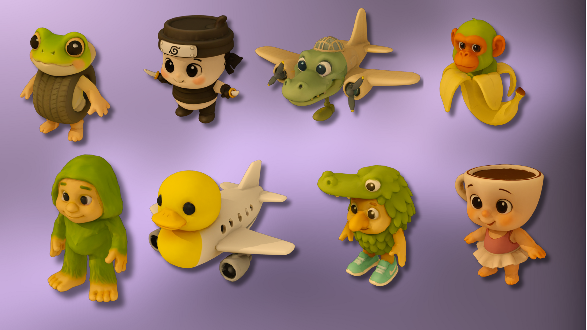 Baby Brainrot Meme Characters Pack 1
