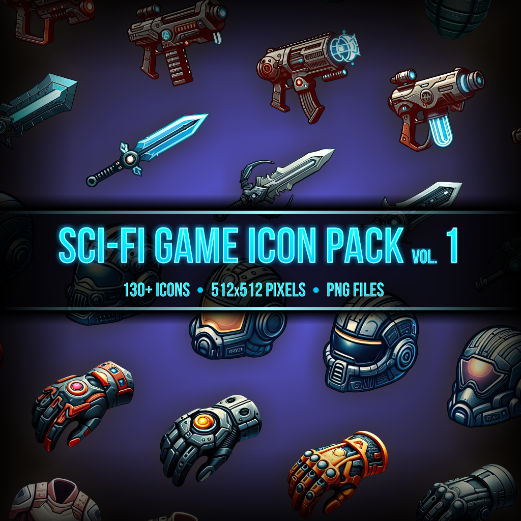 Sci-fi Game Inventory Icon Pack vol. 1