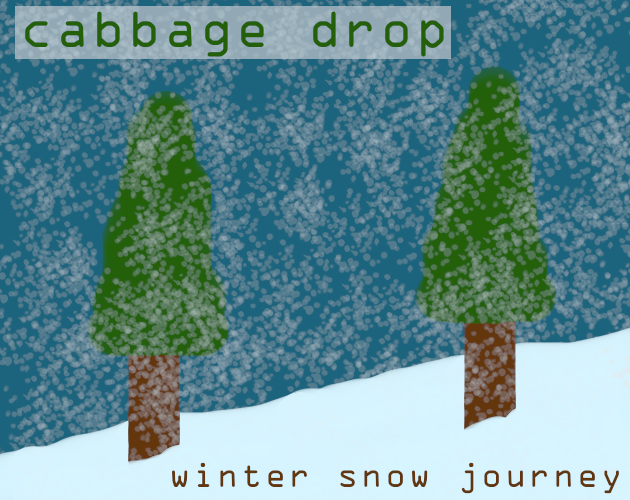 winter snow journey by cabbage drop