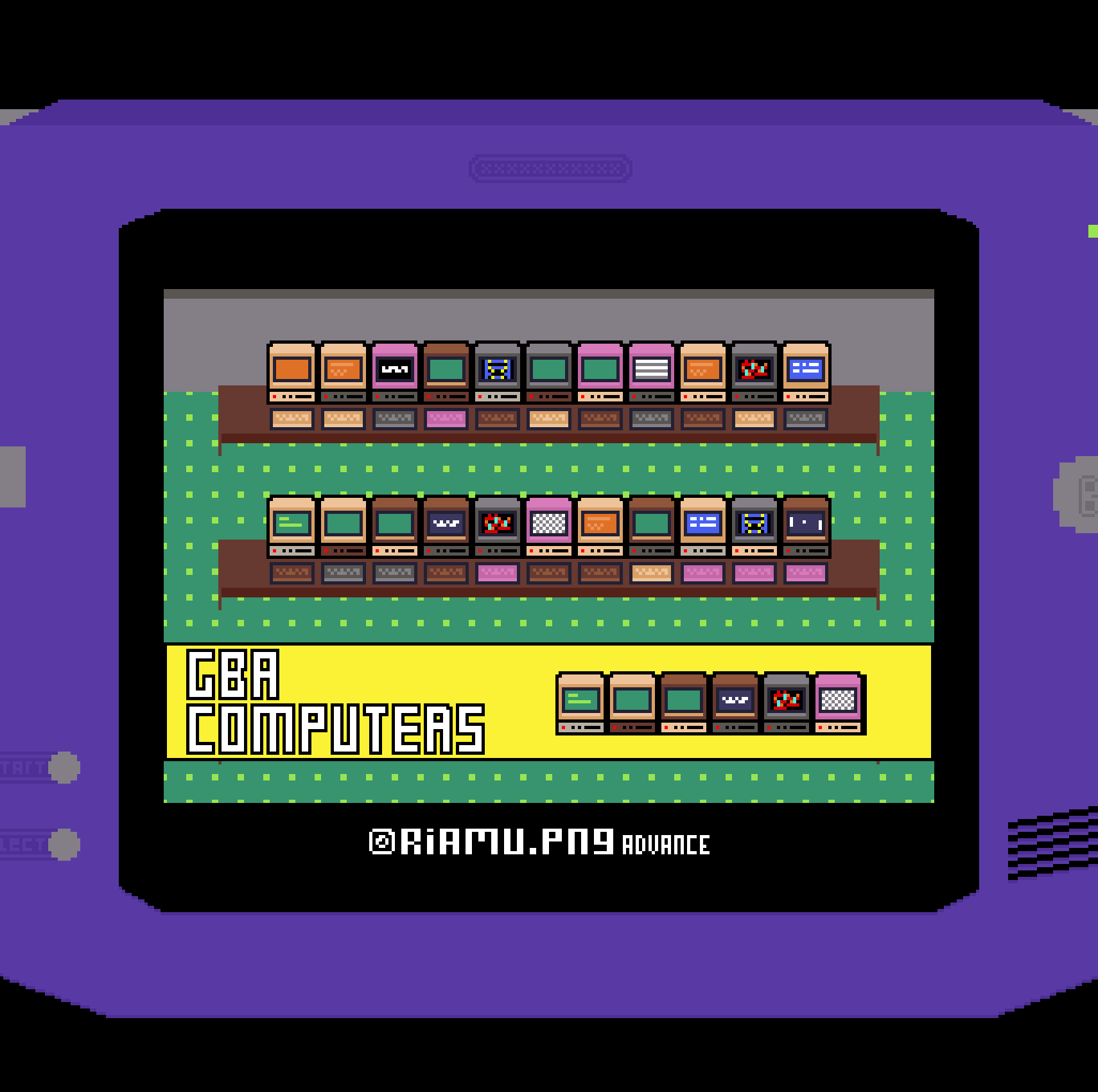 Pixel Art Computer CRT Terminal Monitors