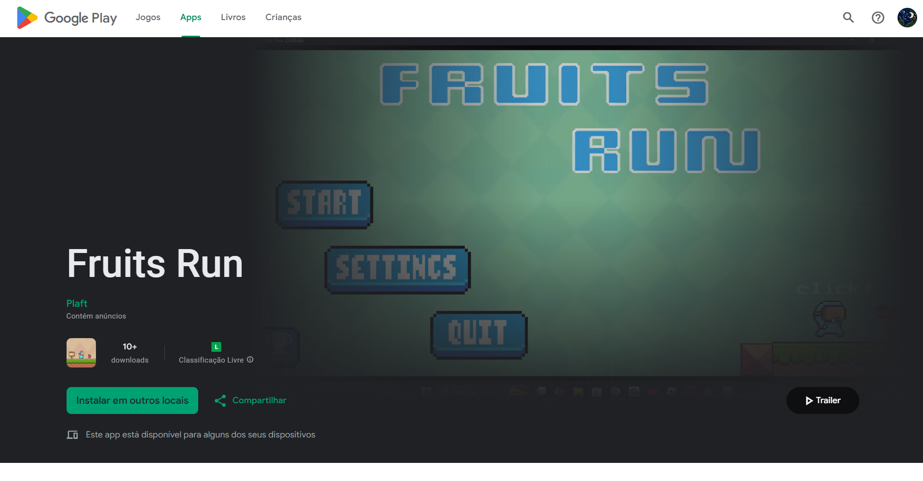 Fruits Run in PlayStore!
