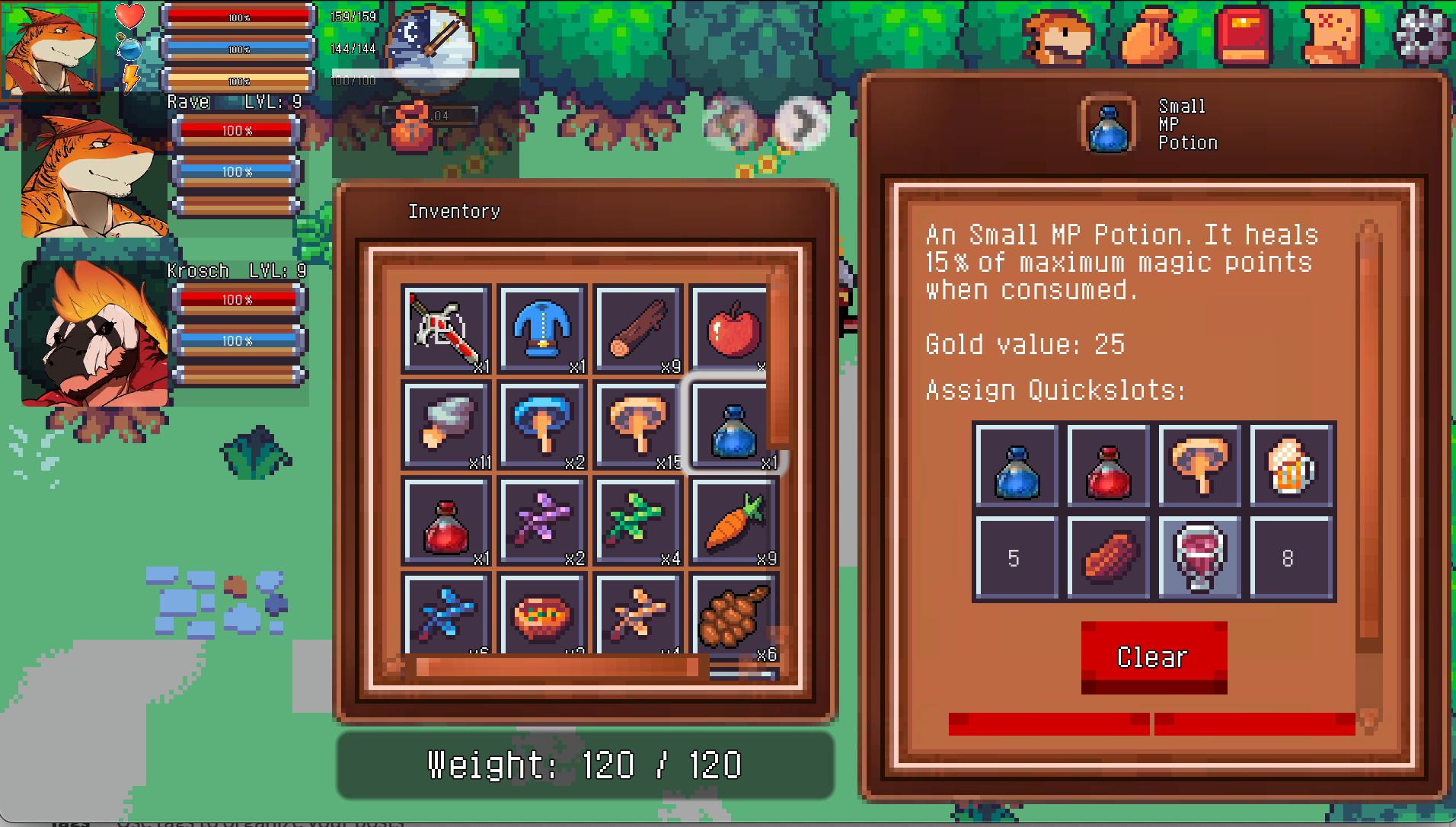 Assigning Quick Slot Items