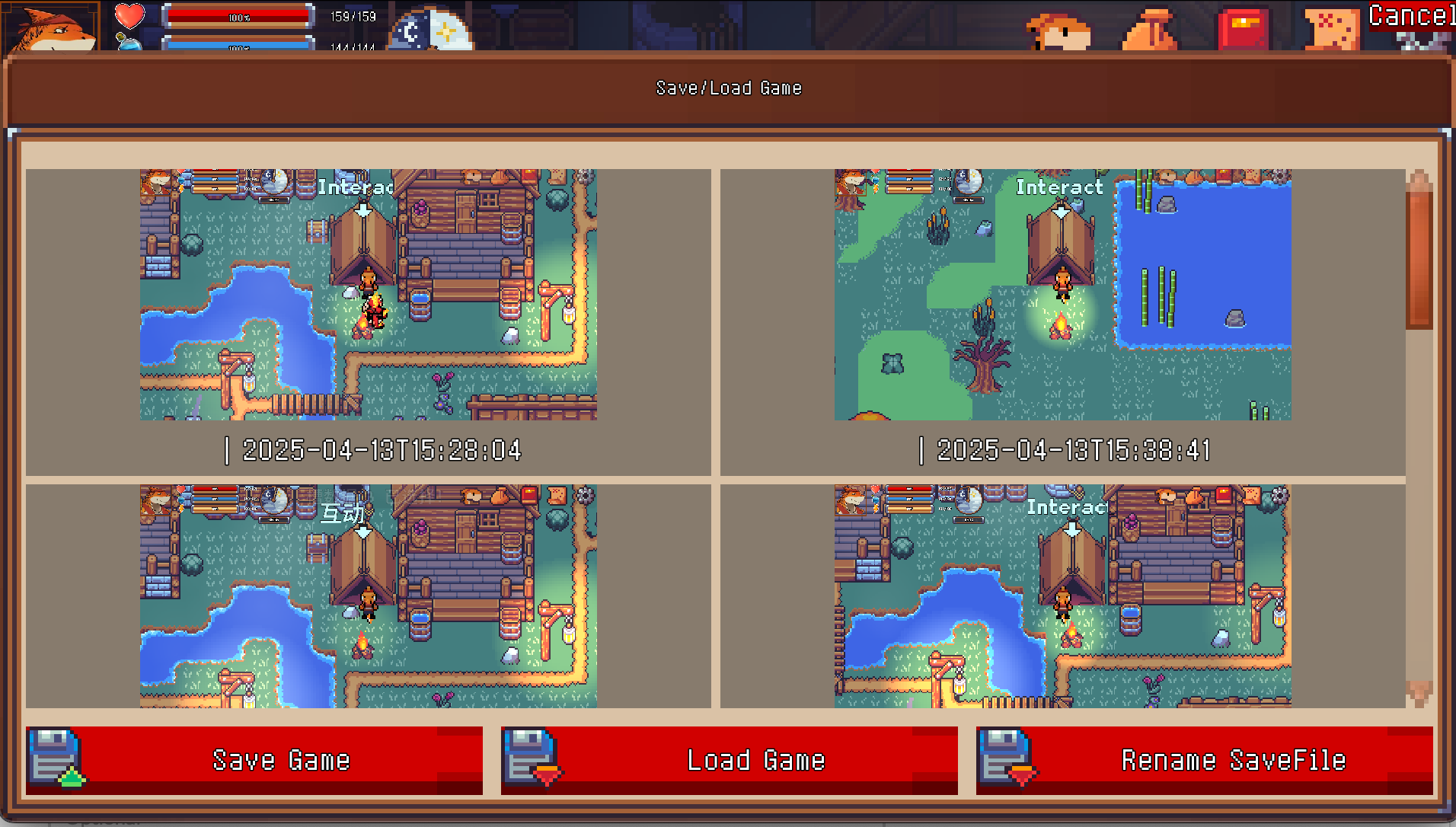 Save Load UI Changes