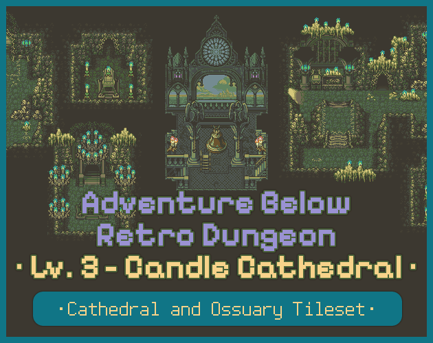 Candle Cathedral - 16x16 Gothic Dungeon Tileset by Zaebucca